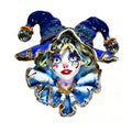QZY Original Designer Hand Painted Enamel Clown Lady Brooch Unique Clothing Accessory