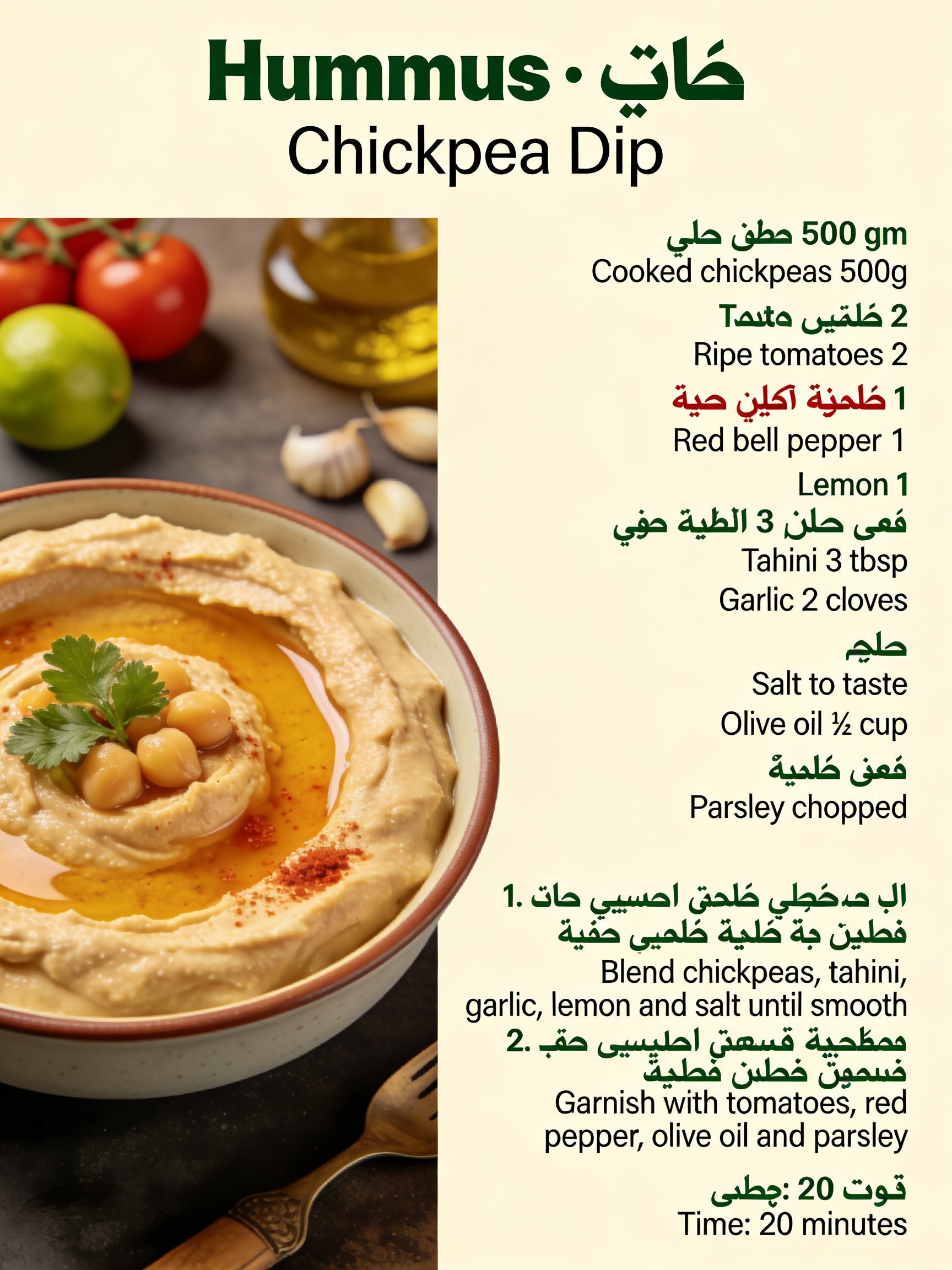 SML Arab 28 Bilingual Electronic Recipe Collection (Customizable Language) | HD Steps + Ingredient List + Google Drive Easy Download