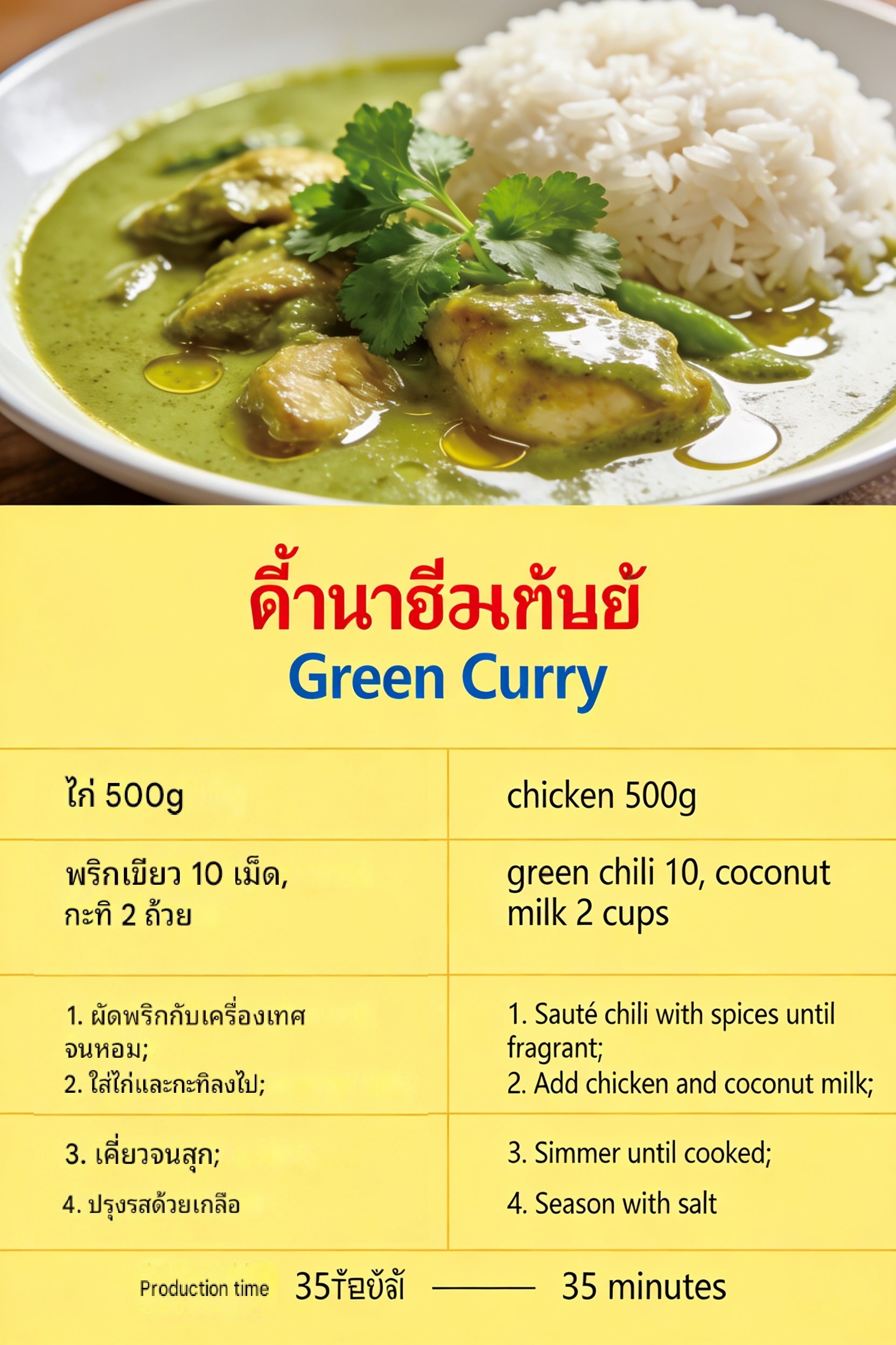 SML Thailand 43 Bilingual Electronic Recipe Collection (Customizable Language) | HD Steps + Ingredient List + Google Drive Easy Download