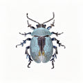 QZY Original Design Beetle Brooch Copper Hand Painted Enamel Dual‑use Lapel Pin