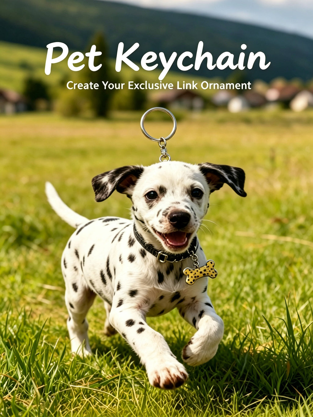 RYS Natural Crystal Bone Pet Keychain / Bag Charm