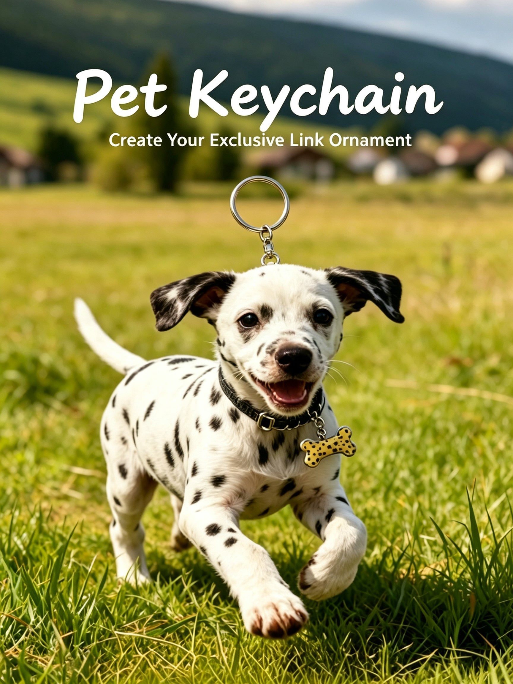 RYS Natural Crystal Bone Pet Keychain / Bag Charm
