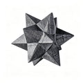 RYS  Natural Russian Shungite Merkaba Star Ornament | Polished Crystal Energy Sculpture (4-5cm)