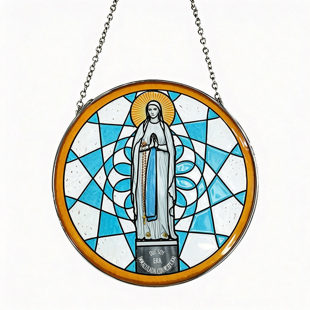 YAP Stained Glass Hanging Ornament Window Suncatcher Home Villa Wall Hanging Decor