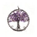 RYS Natural Crystal Chips Tree of Life Pendant Car Hanging