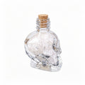 RYS Natural Crystal Chips Wish Bottle Cat Skull Shaped Glass Cork Bottle Halloween Home Decor Gift
