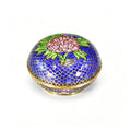 JCJ Traditional Chinese Transparent‑Blue Cloisonne Trinket Box, Hand‑made Body‑removed Enamel Jewelry Casket, Collectible Art Gift