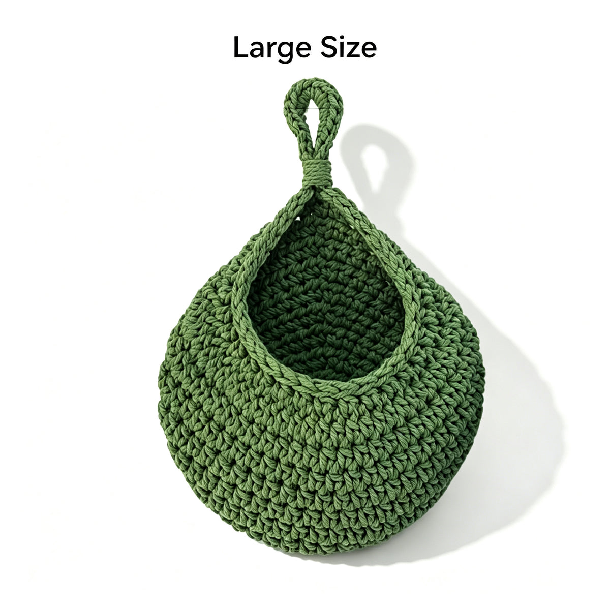 JXG Handwoven Hanging Storage Basket Teardrop Nest Fruit Vegetable Organizer Ins Style Cotton Wall Hanging Net Bag