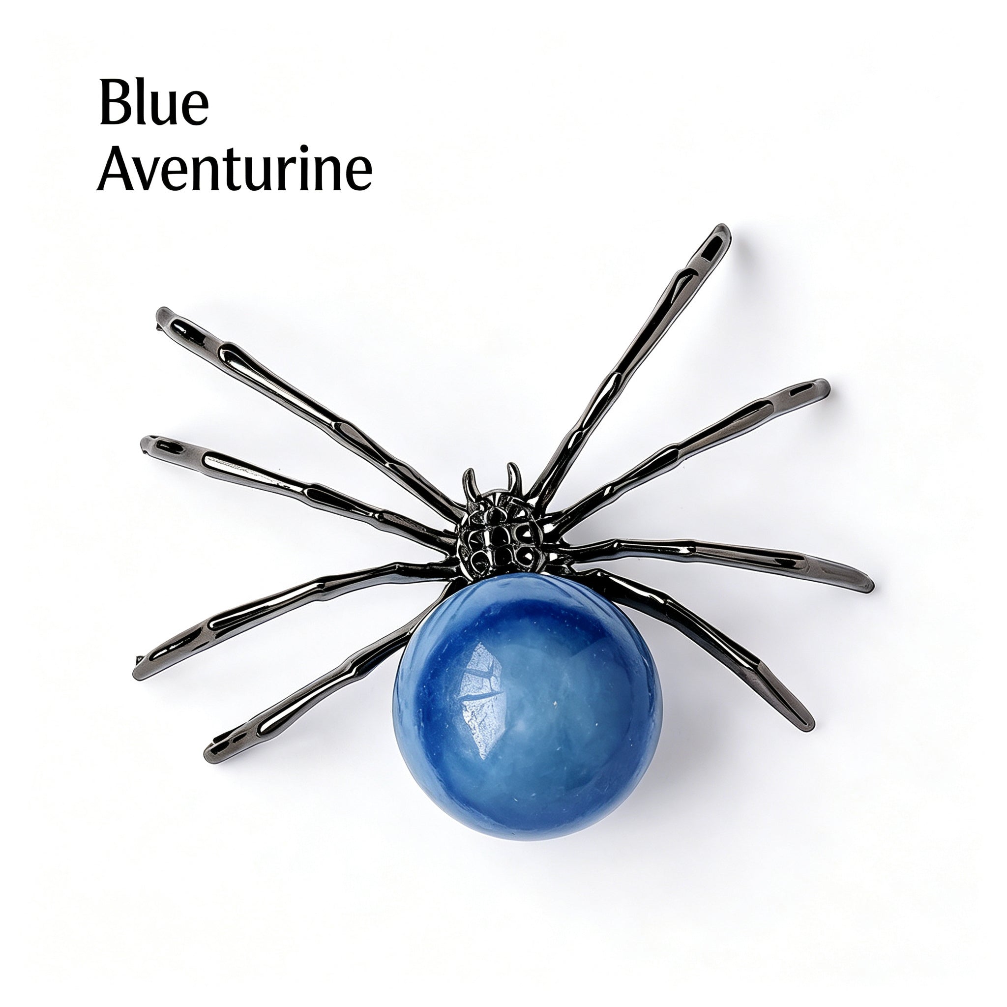 RYS Natural Crystal Ball Alloy Spider Figurine