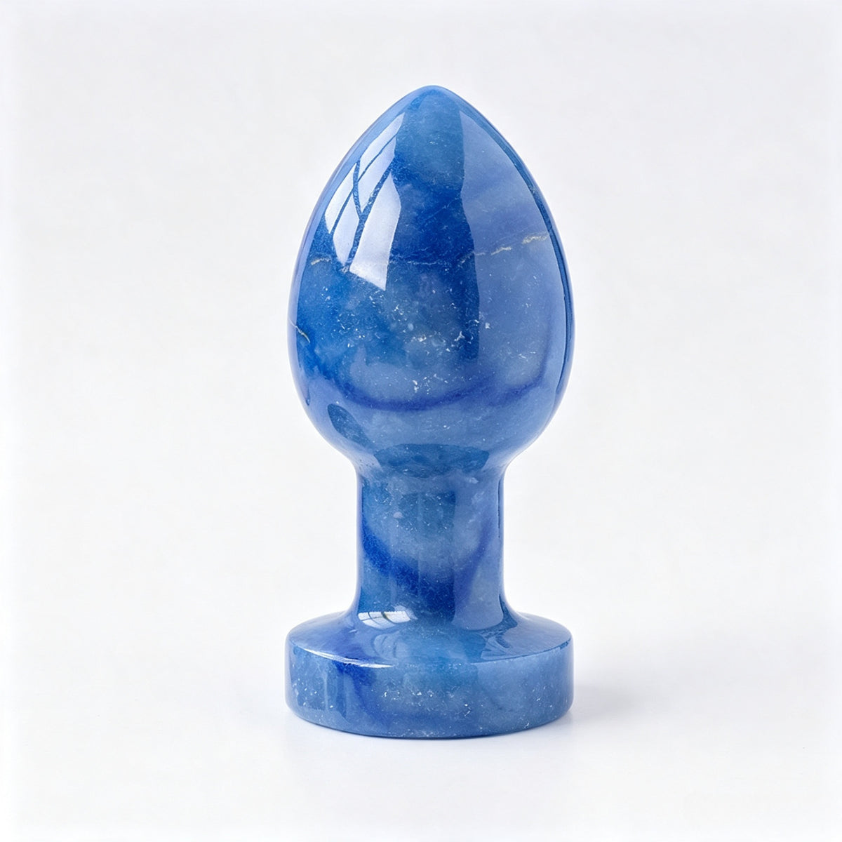 RYS Hand‑Polished Natural Crystal Bulb Massage Wand for Personal Self‑Care
