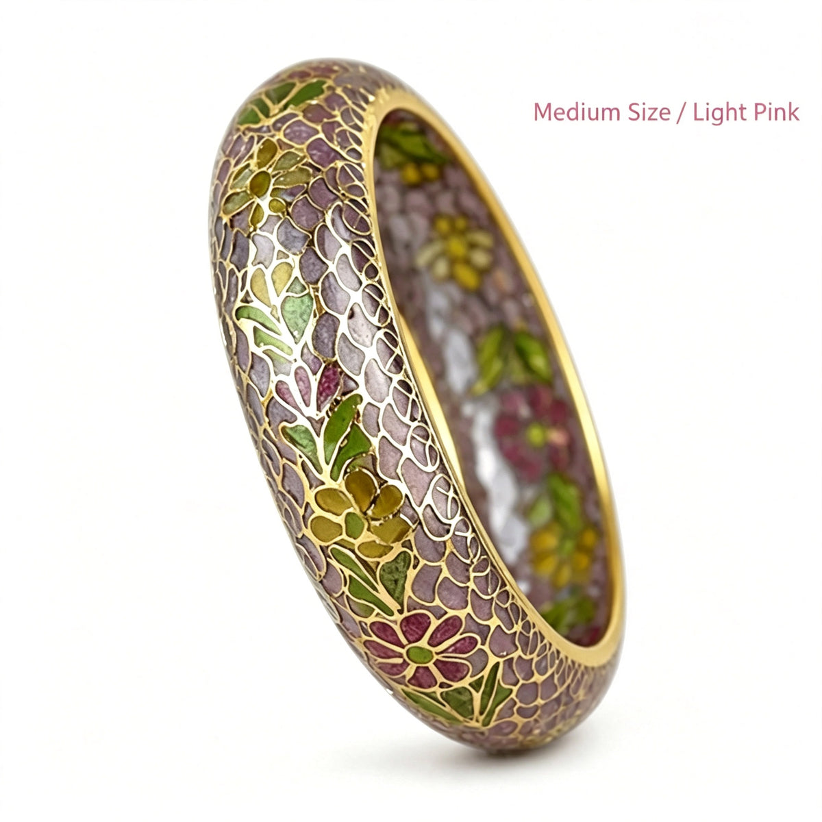 JCJ Vintage Beijing Hollow Cloisonne Bangle, Intricate Handmade Filigree Enamel Collectible Bracelet for Premium Gifting