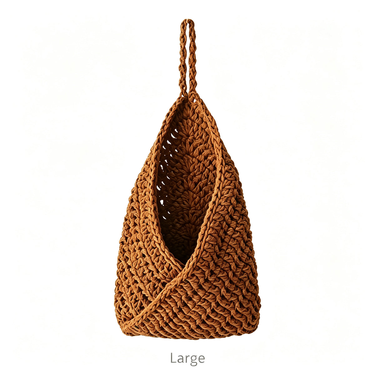 JXG Hand Crochet Cotton Wall Hanging Storage Basket Kitchen Fruit Vegetable Organizer Home Decor