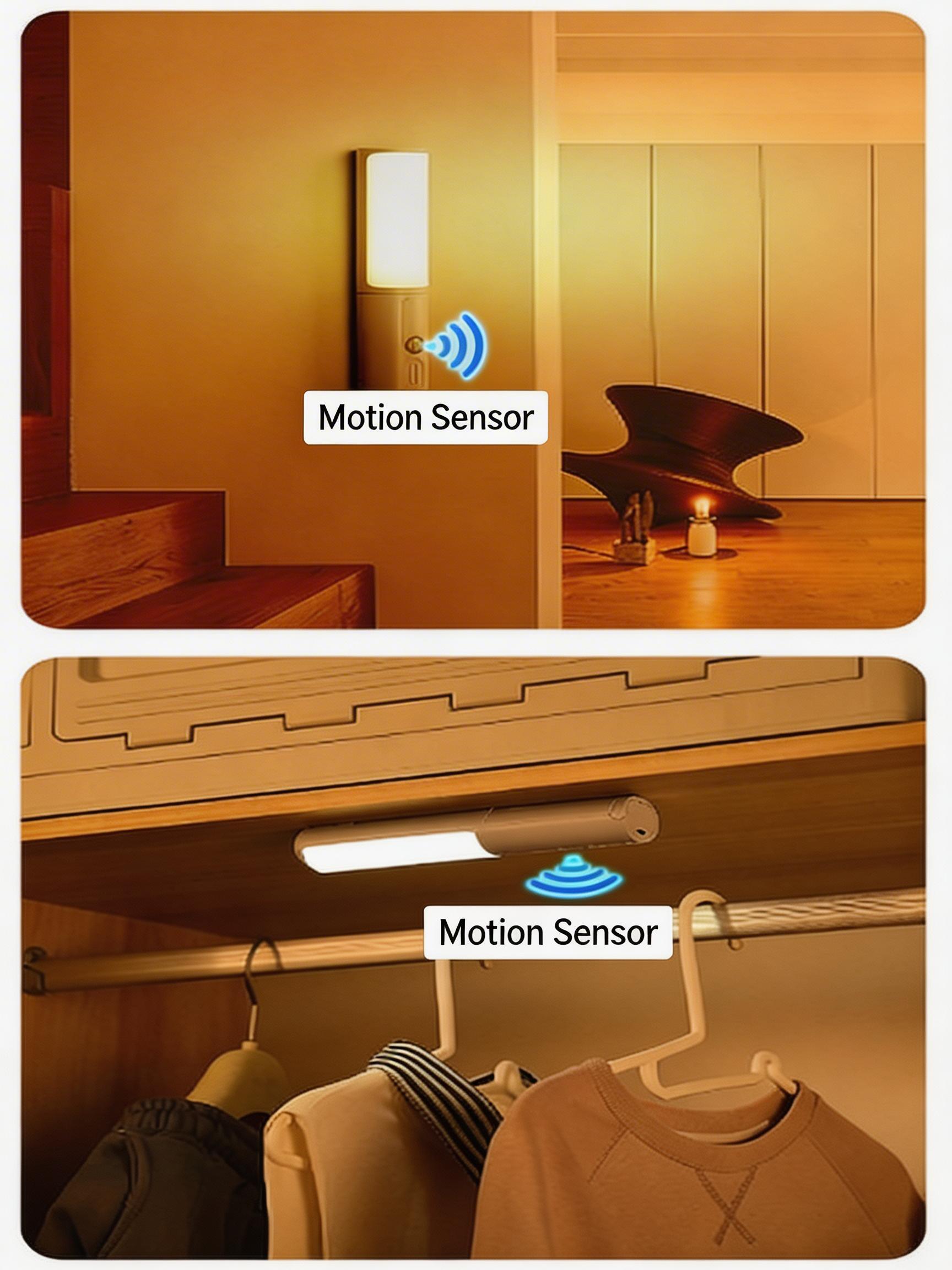 EST Motion Sensor LED Night Light | Rechargeable & Battery Powered