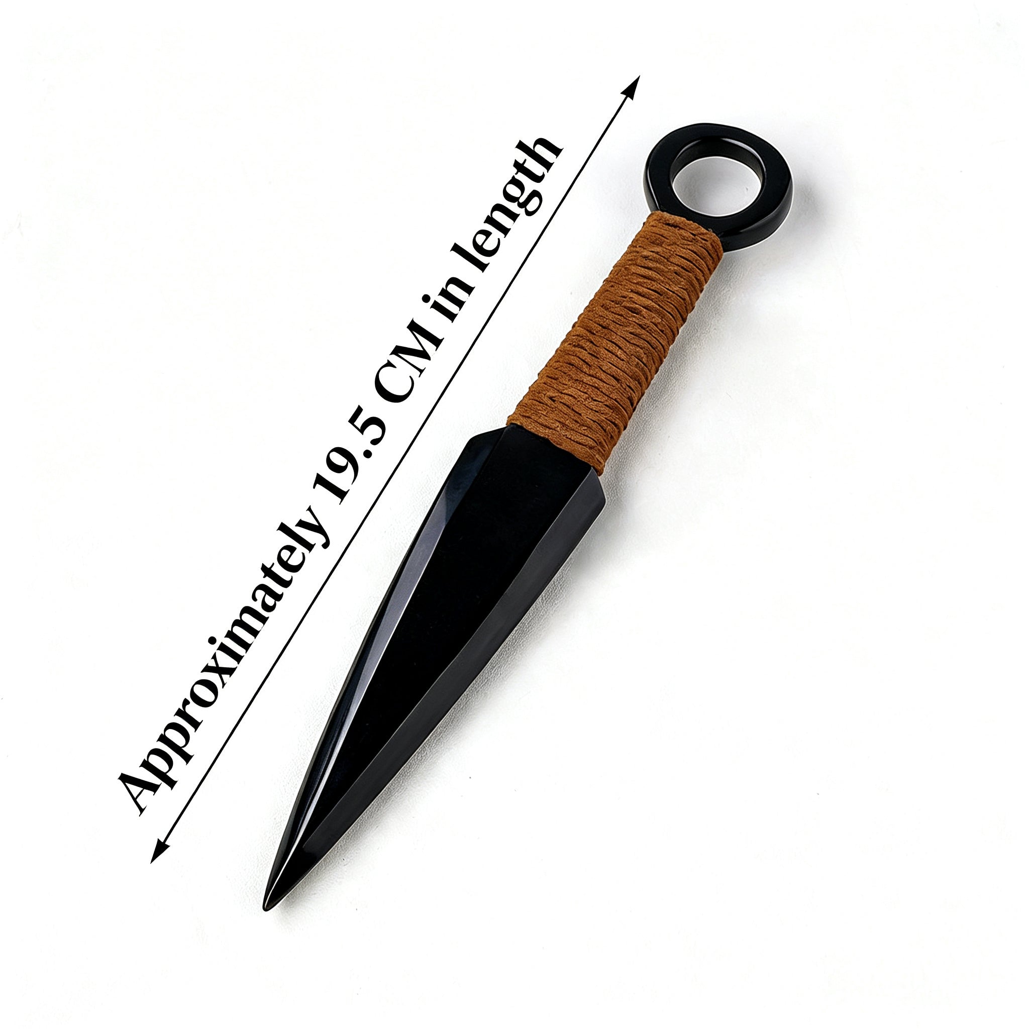 RYS Natural Obsidian Crystal Dagger, Hand Carved Stone Blade with Wooden Handle, Spiritual Ritual & Altar Decor