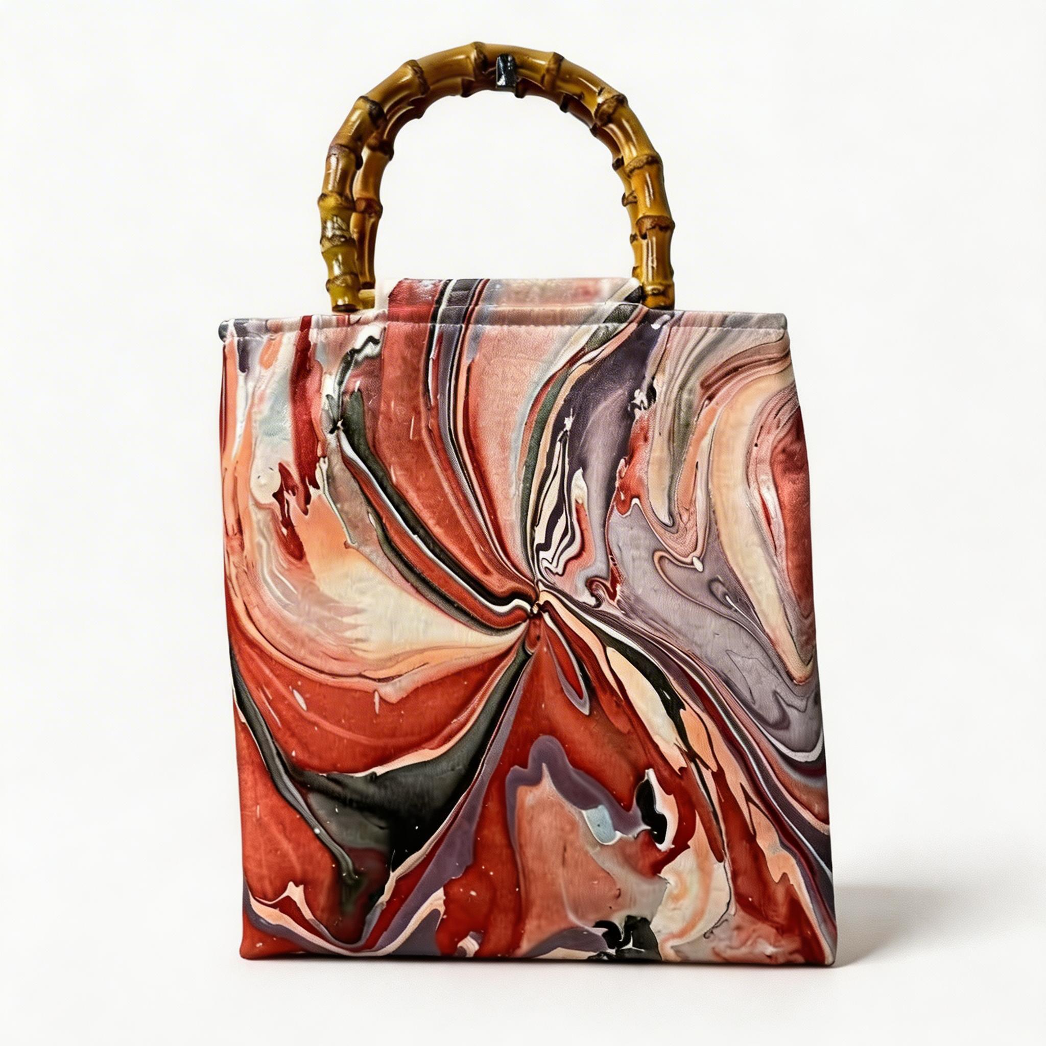 CMB Handcrafted Lacquer Canvas Tote Bag