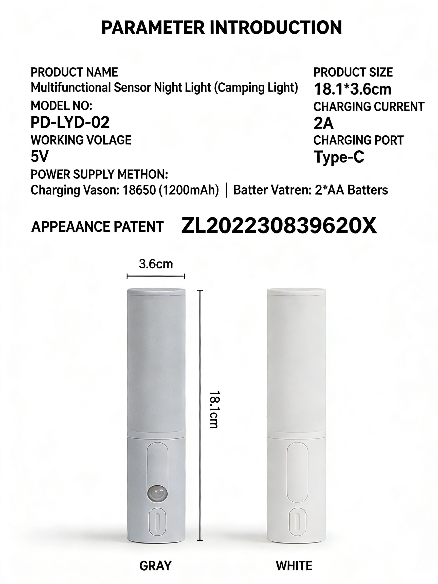 EST Motion Sensor LED Night Light | Rechargeable & Battery Powered