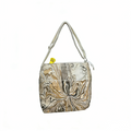 CMB Handcrafted Lacquer Canvas Crossbody Bag