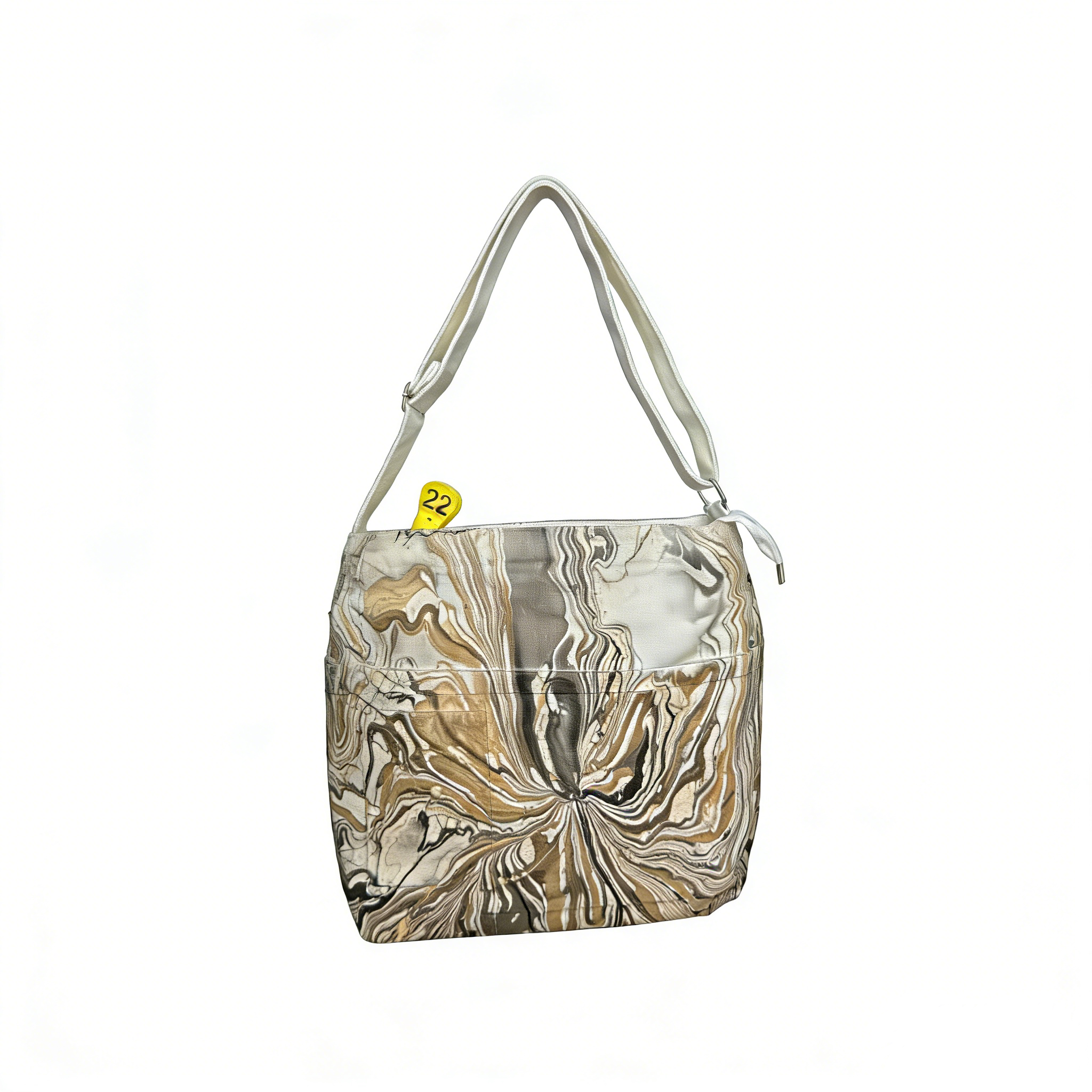 CMB Handcrafted Lacquer Canvas Crossbody Bag