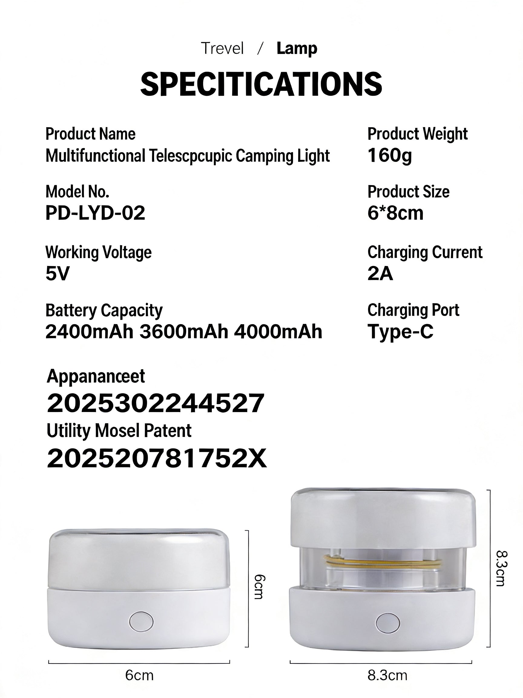 EST Telescopic Camping Light | LED Tent Lantern
