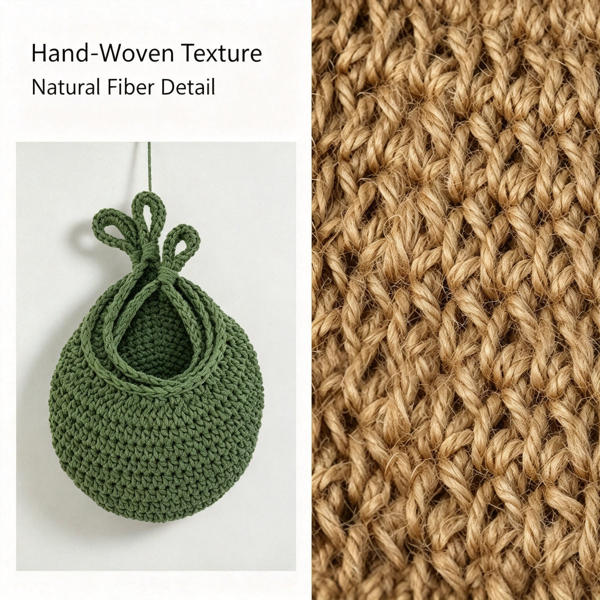 JXG Handwoven Hanging Storage Basket Teardrop Nest Fruit Vegetable Organizer Ins Style Cotton Wall Hanging Net Bag