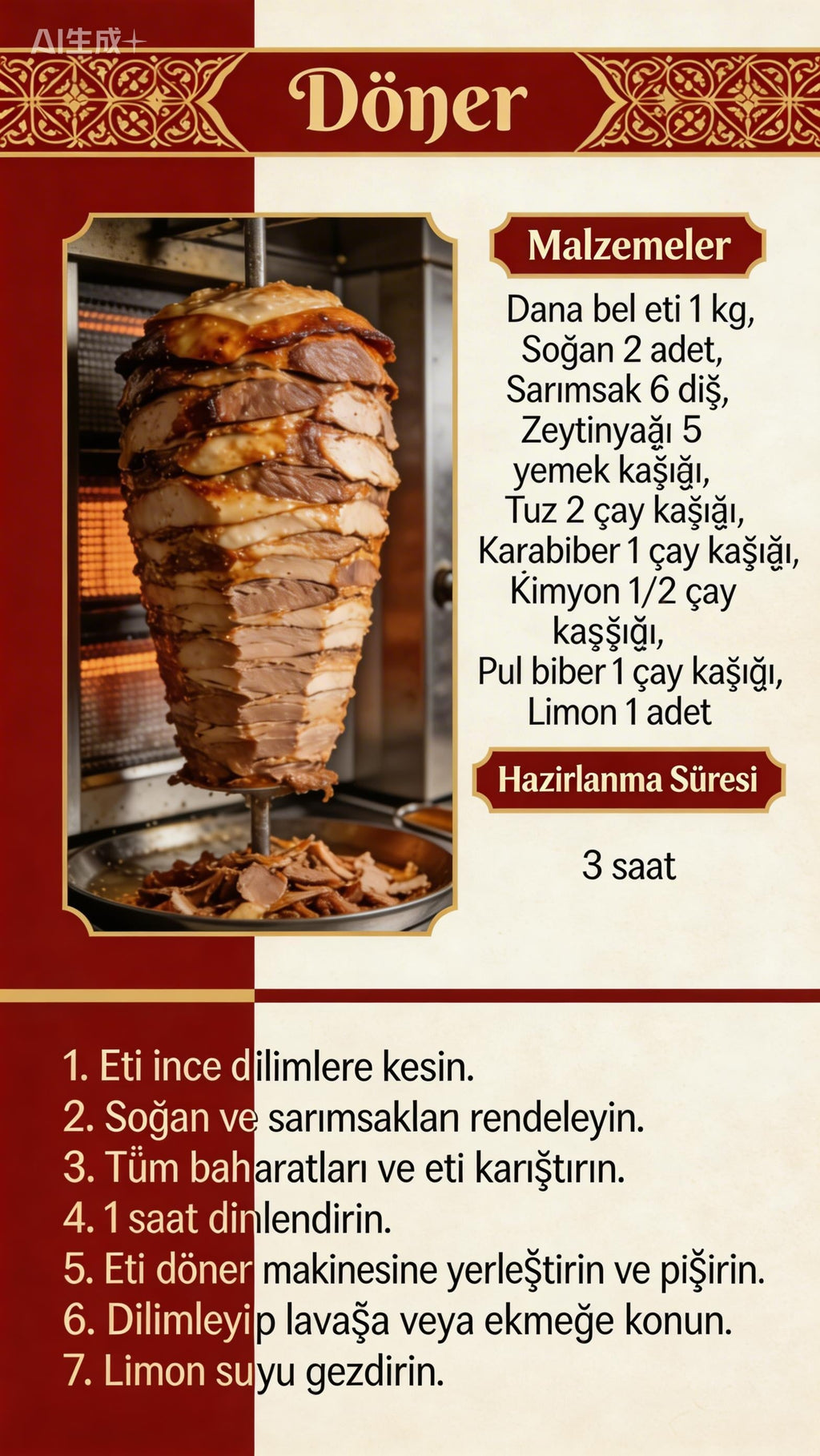 SML Turky+English 44 Bilingual Electronic Recipe Collection (Customizable Language) | HD Steps + Ingredient List + Google Drive Easy Download
