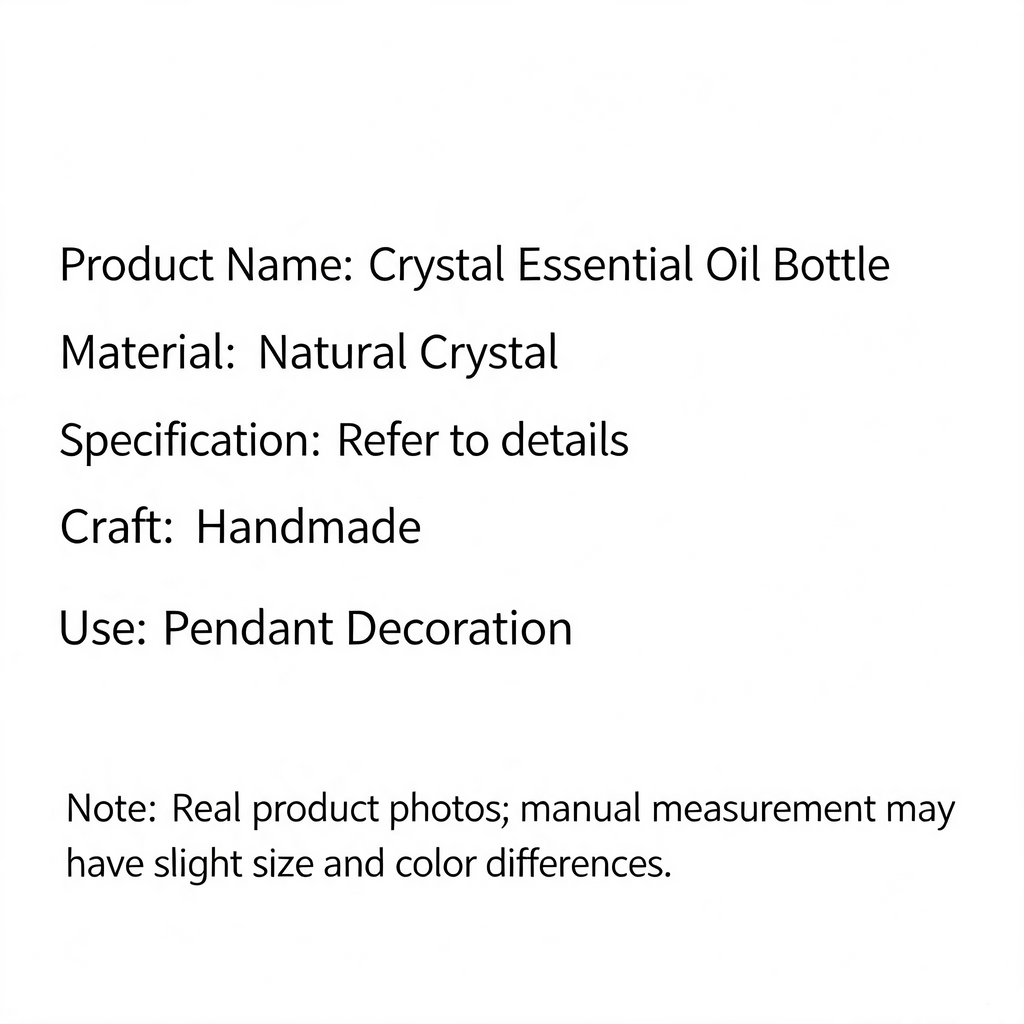 RYS Natural Agate Crystal Essential Oil Bottle, Hand Polished Raw Stone Aroma Perfume Vial Pendant, No Cord