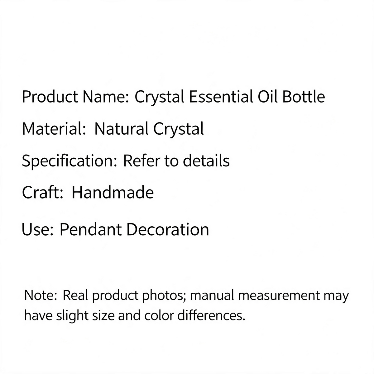 RYS Natural Agate Crystal Essential Oil Bottle, Hand Polished Raw Stone Aroma Perfume Vial Pendant, No Cord