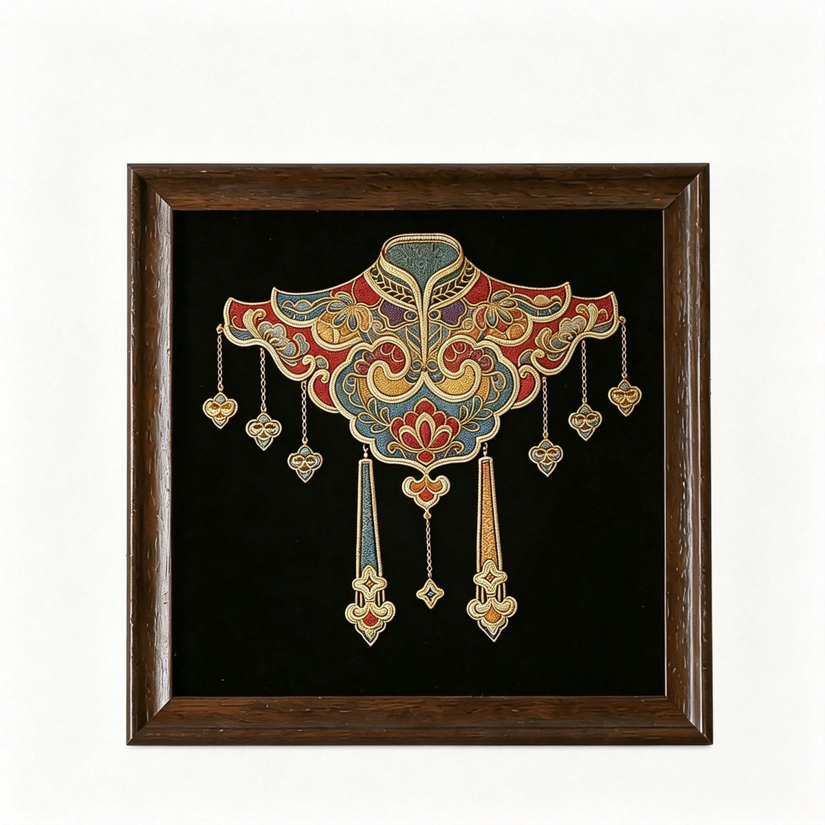 PXWG Chinese Cloud Shoulder Cloisonne DIY Craft Kit Non‑Heritage Enamel Wire Painting Handmade Cultural Activity Gift Home Wall Decor Ornament