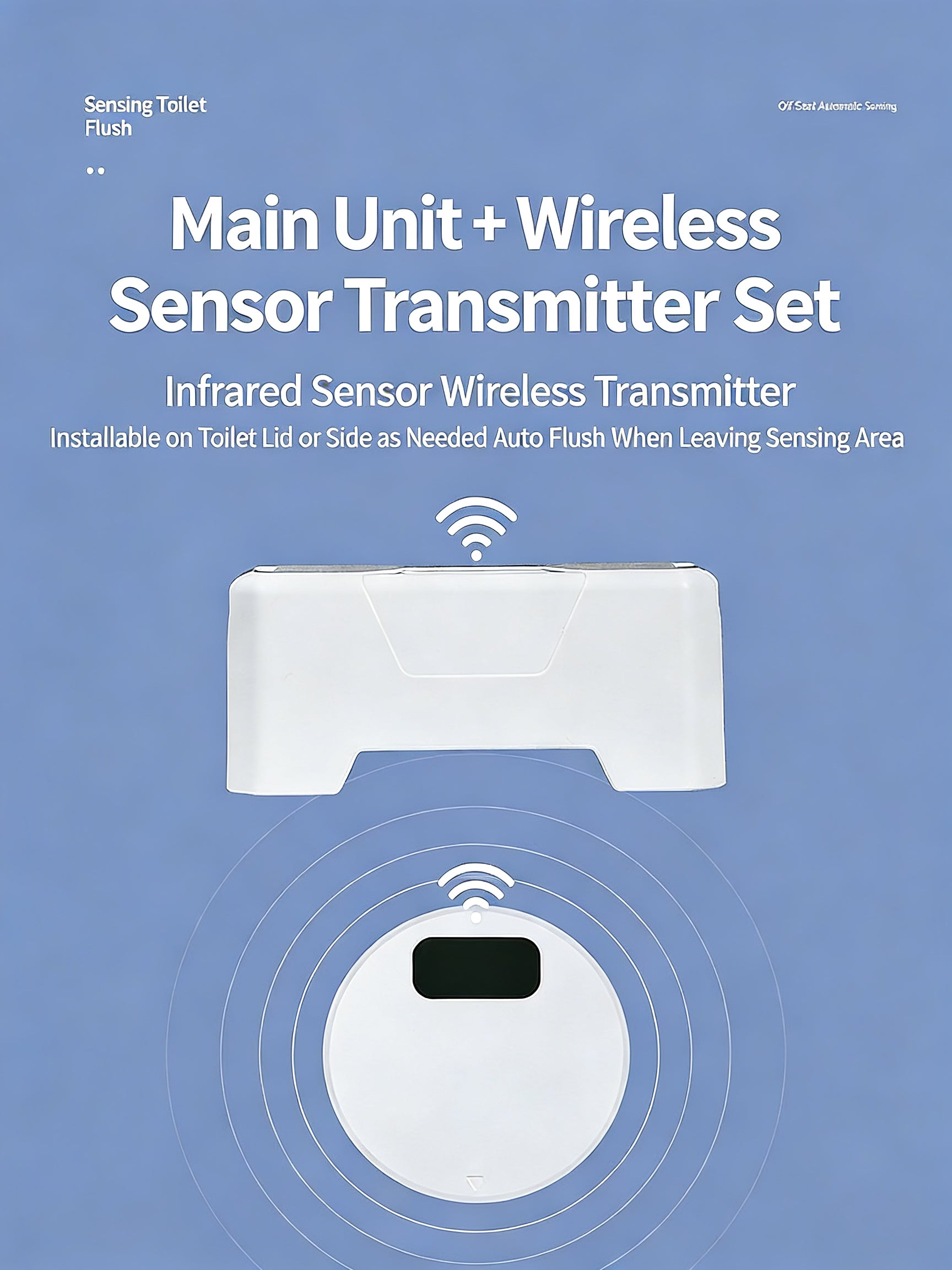 EST Rechargeable Infrared Motion Sensor Toilet Flush Kit | Automatic Hands-Free Toilet Flusher