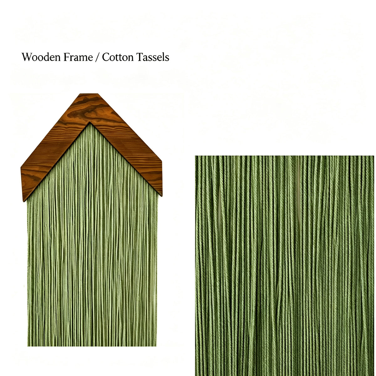 JXG Wooden Board Tassel Wall Hanging Boho Macrame Nordic Wall Decor for Home Hotel Airbnb