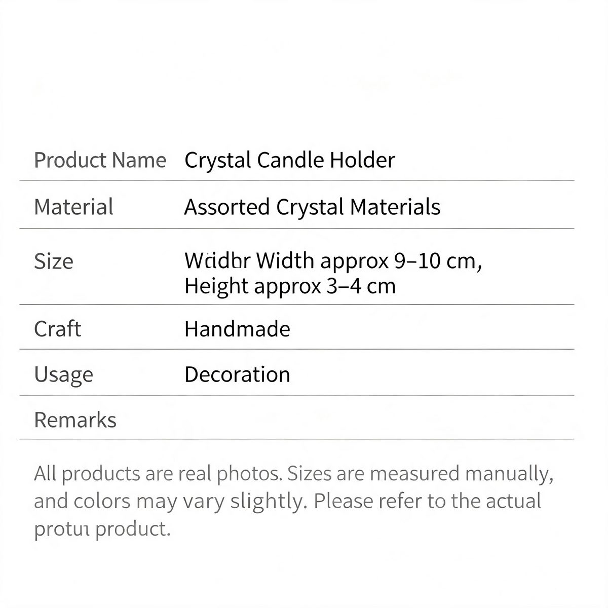 RYS Natural Raw Crystal Tealight Candle Holder, Amethyst Rose Quartz Citrine Fluorite Stone Incense Holder Base, Runyangshi Minimalist Crystal Decor Gift