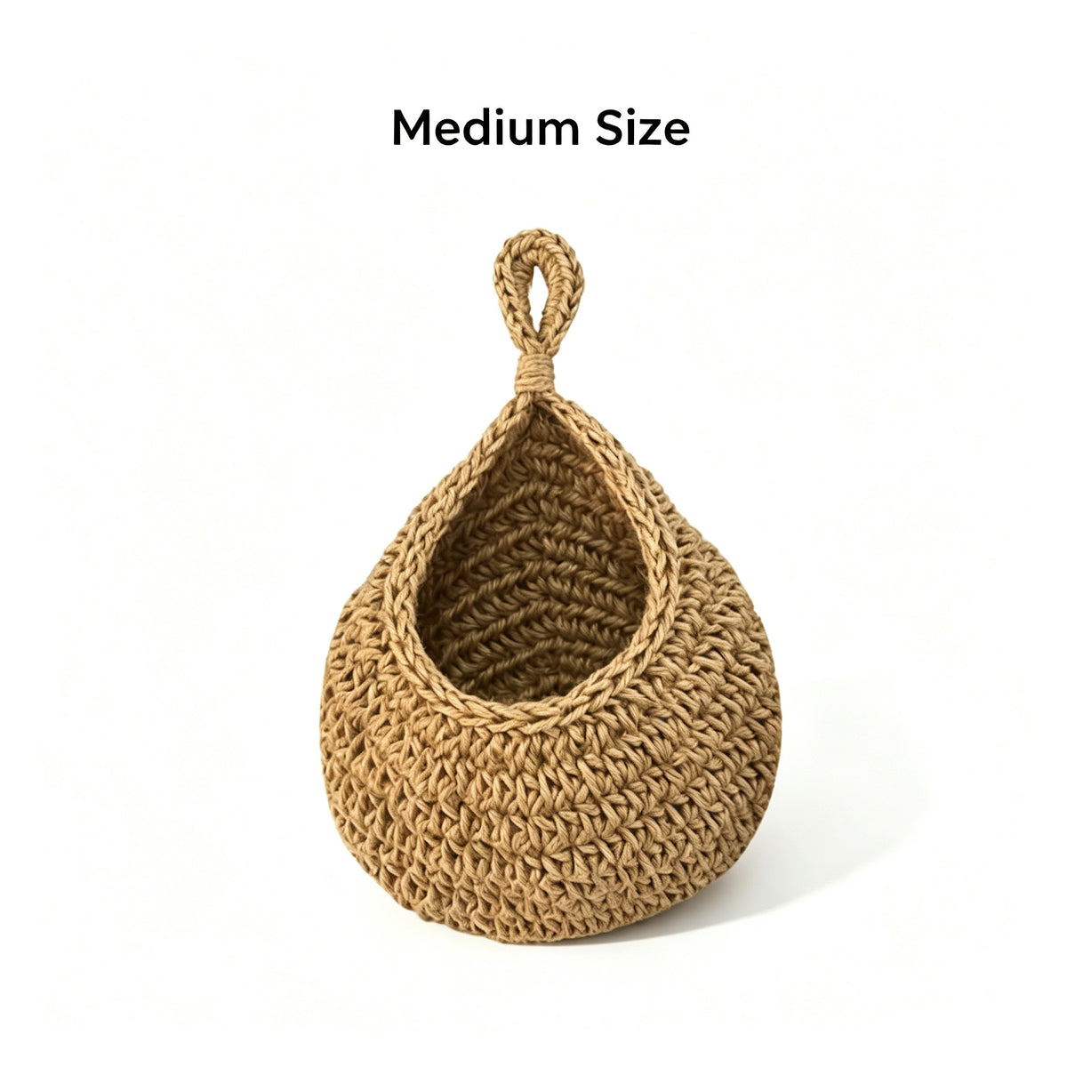 JXG Handwoven Hanging Storage Basket Teardrop Nest Fruit Vegetable Organizer Ins Style Cotton Wall Hanging Net Bag