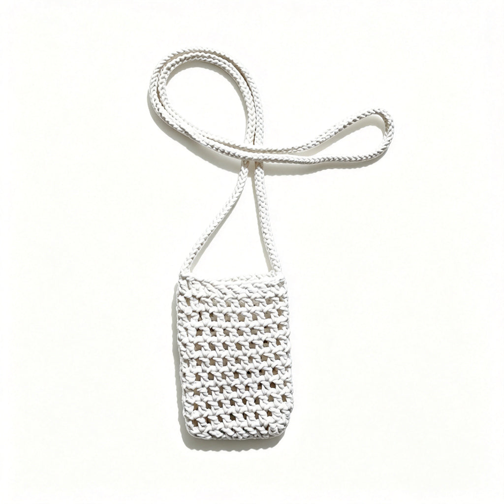 JXG Handwoven Cotton Rope Mini Crossbody Phone Bag