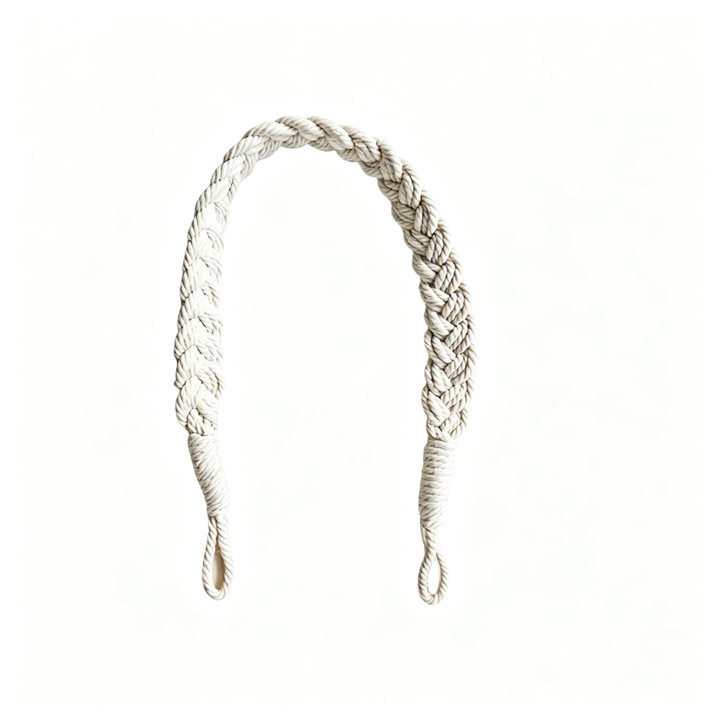 XG Handwoven Cotton Rope Curtain Tiebacks 2 Pack Braided Curtain Holdbacks Window Drapery Straps