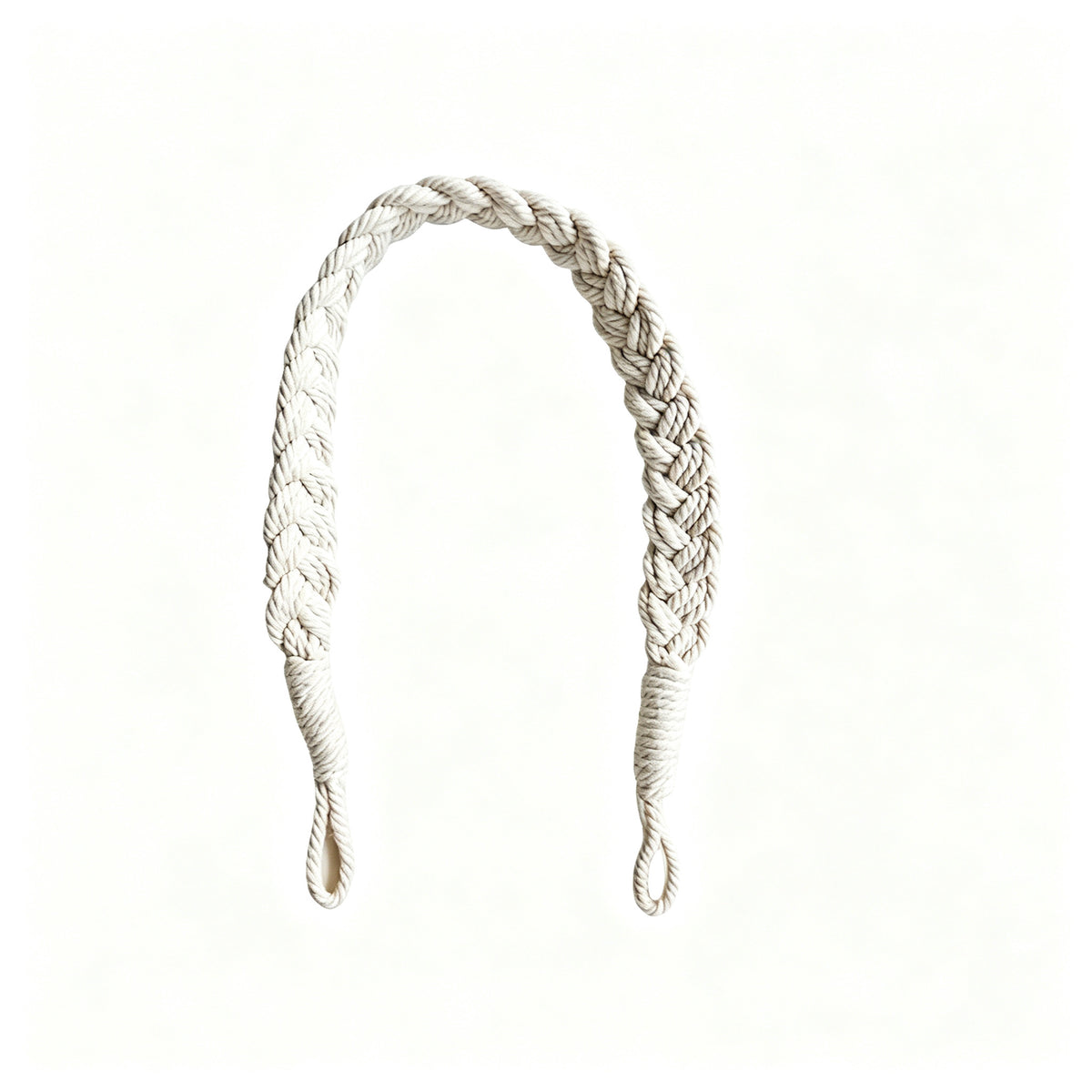 XG Handwoven Cotton Rope Curtain Tiebacks 2 Pack Braided Curtain Holdbacks Window Drapery Straps