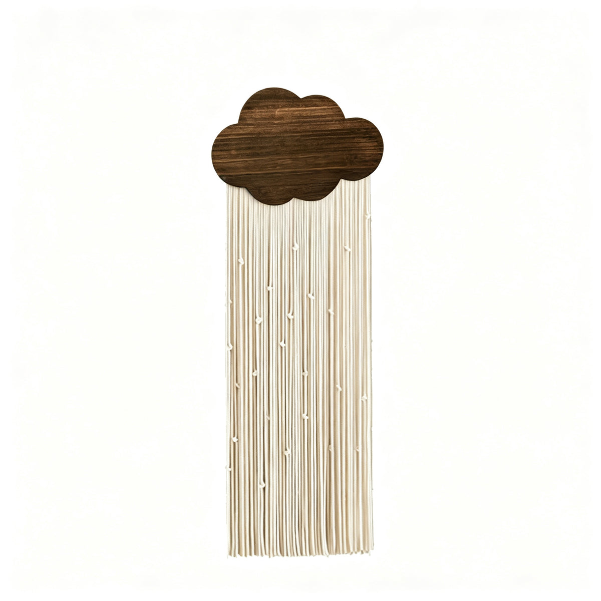 JXG Handwoven Cloud Macrame Wall Hanging Boho Wood Board Tassel Tapestry Wall Decor