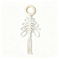 JSE Handwoven Christmas Tree Charm Keychain Boho Holiday Bag Pendant
