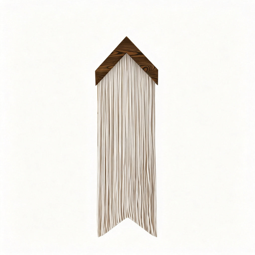 JXG Wooden Board Tassel Wall Hanging Boho Macrame Nordic Wall Decor for Home Hotel Airbnb