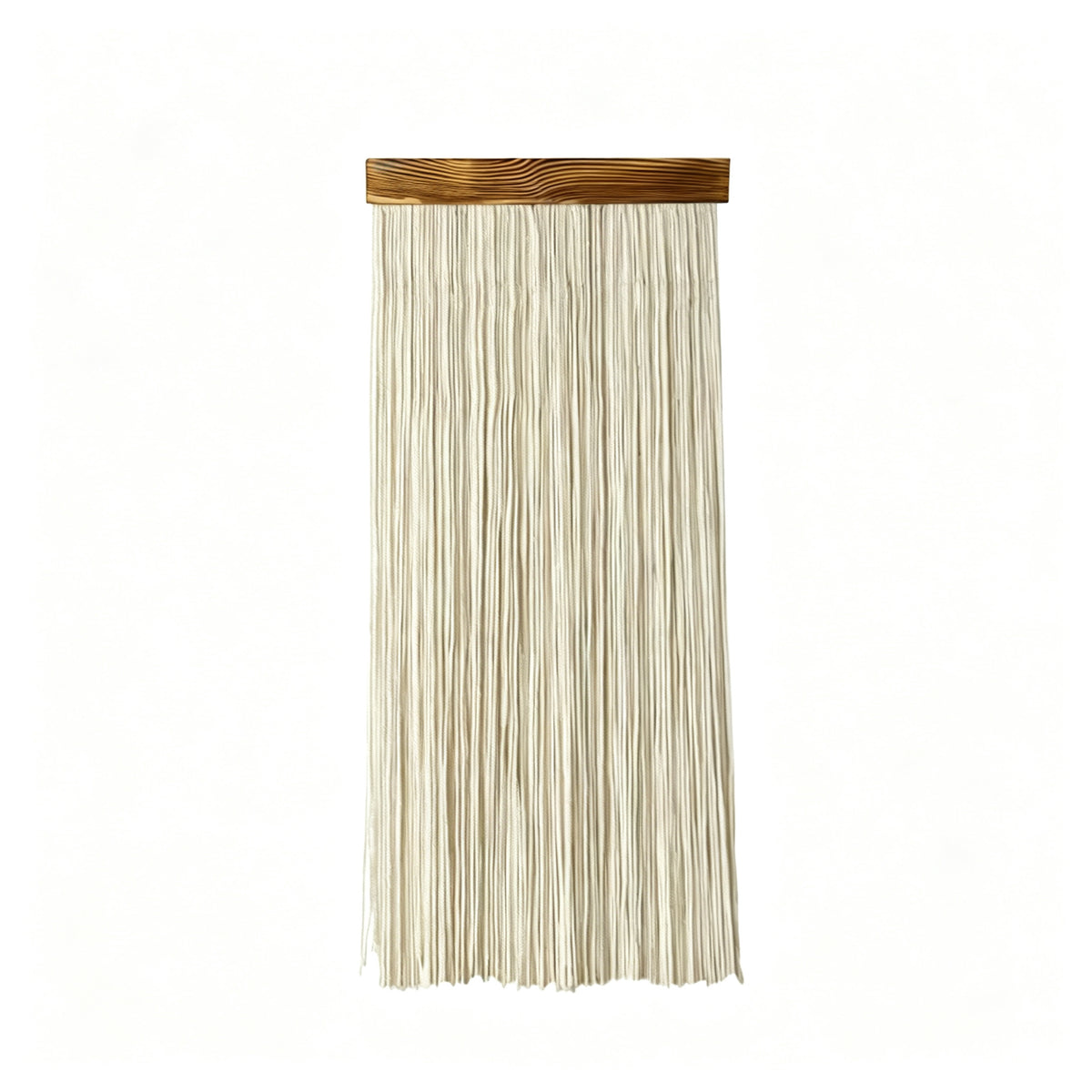 JXG Handwoven Cotton Tassel Wall Hanging Boho Wood Rod Fringe Tapestry Decor