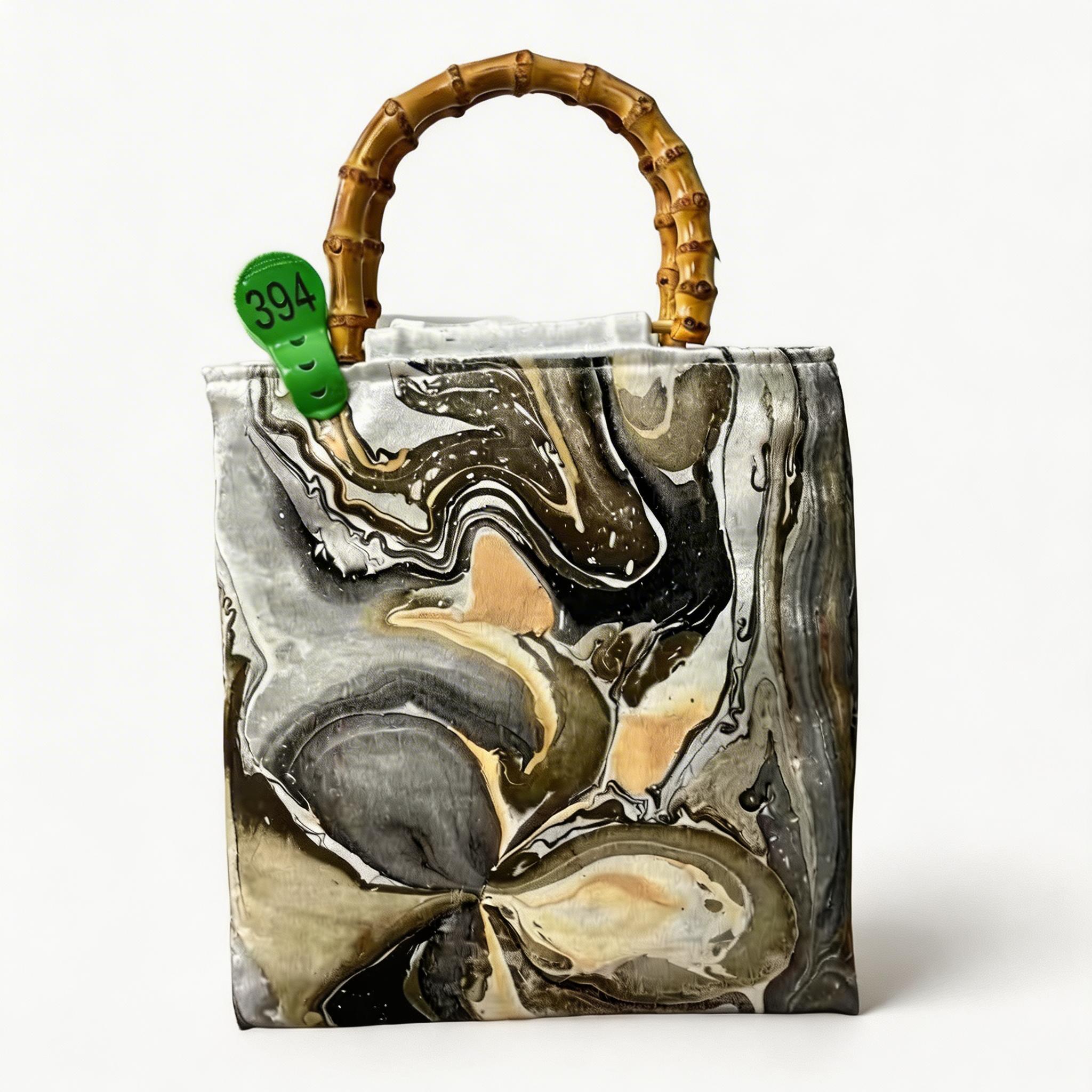 CMB Handcrafted Lacquer Canvas Tote Bag