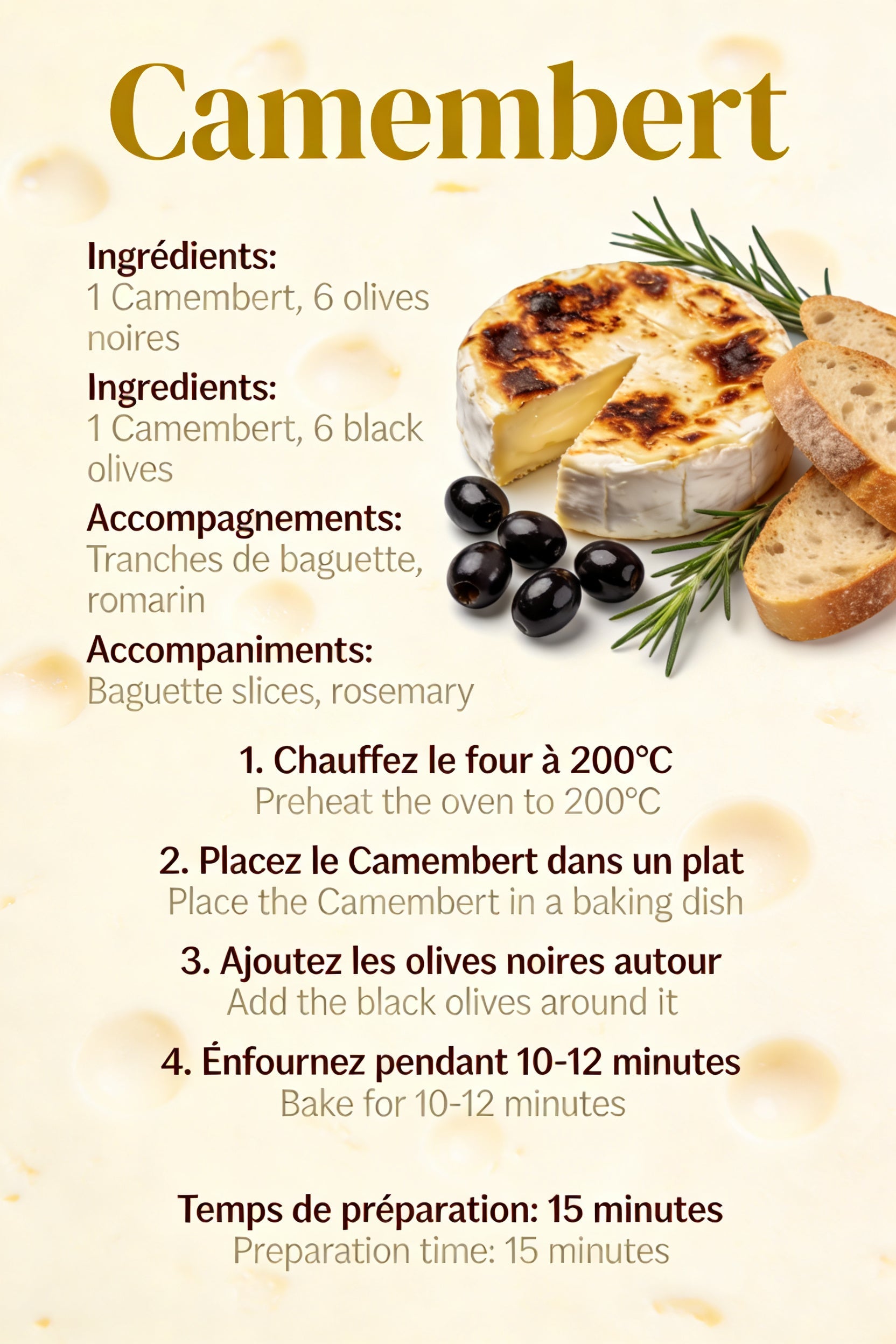 SML France 75 Bilingual Electronic Recipe Collection (Customizable Language) | HD Steps + Ingredient List + Google Drive Easy Download
