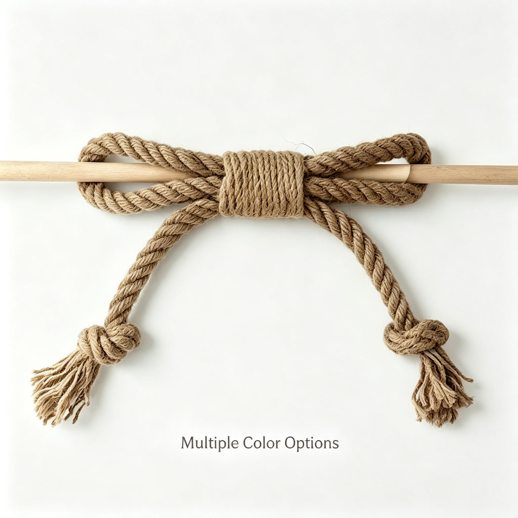 JXG Handwoven Cotton Curtain Tie Backs Boho Rope Tiebacks Set of 2