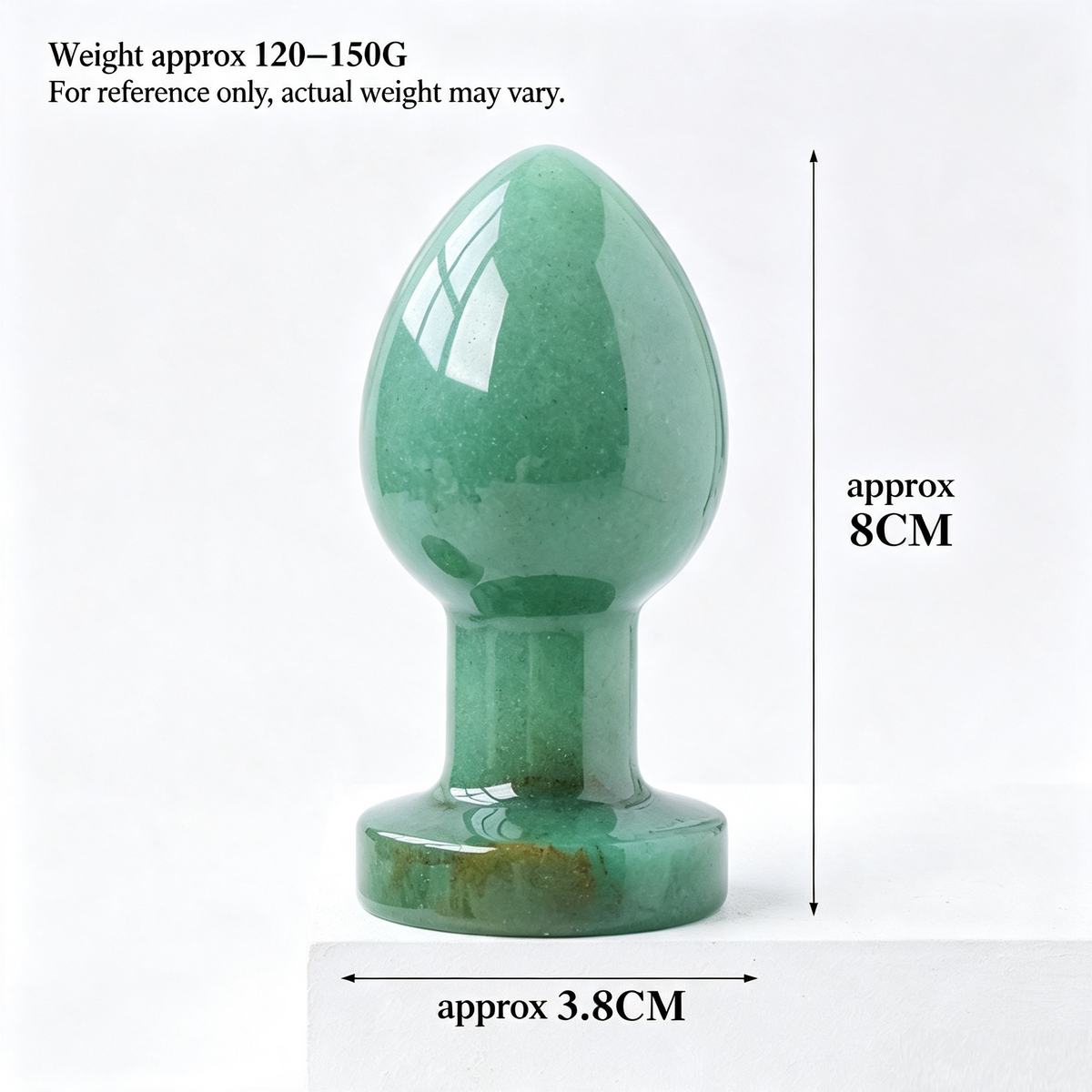 RYS Hand‑Polished Natural Crystal Bulb Massage Wand for Personal Self‑Care