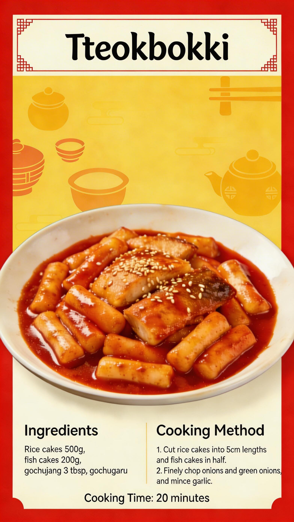SML Korea+English 46 Bilingual Electronic Recipe Collection (Customizable Language) | HD Steps + Ingredient List + Google Drive Easy Download