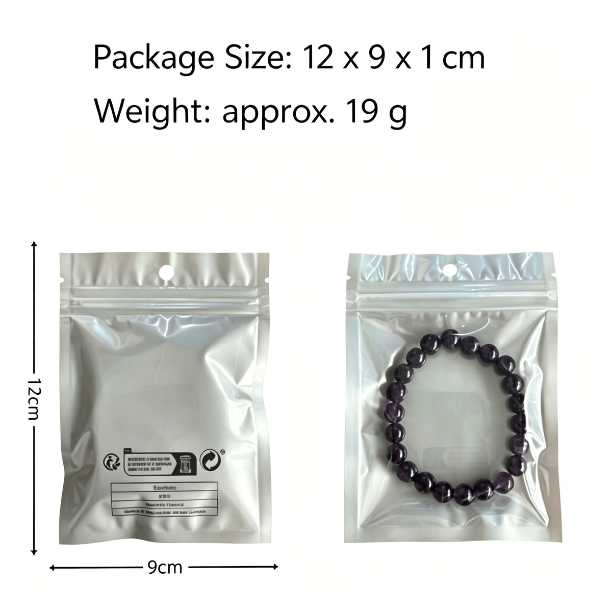 XDU Handmade 8‑mm Artificial Crystal Beaded Bracelet Unisex Bohemian Stackable Decorative Wrist Jewelry