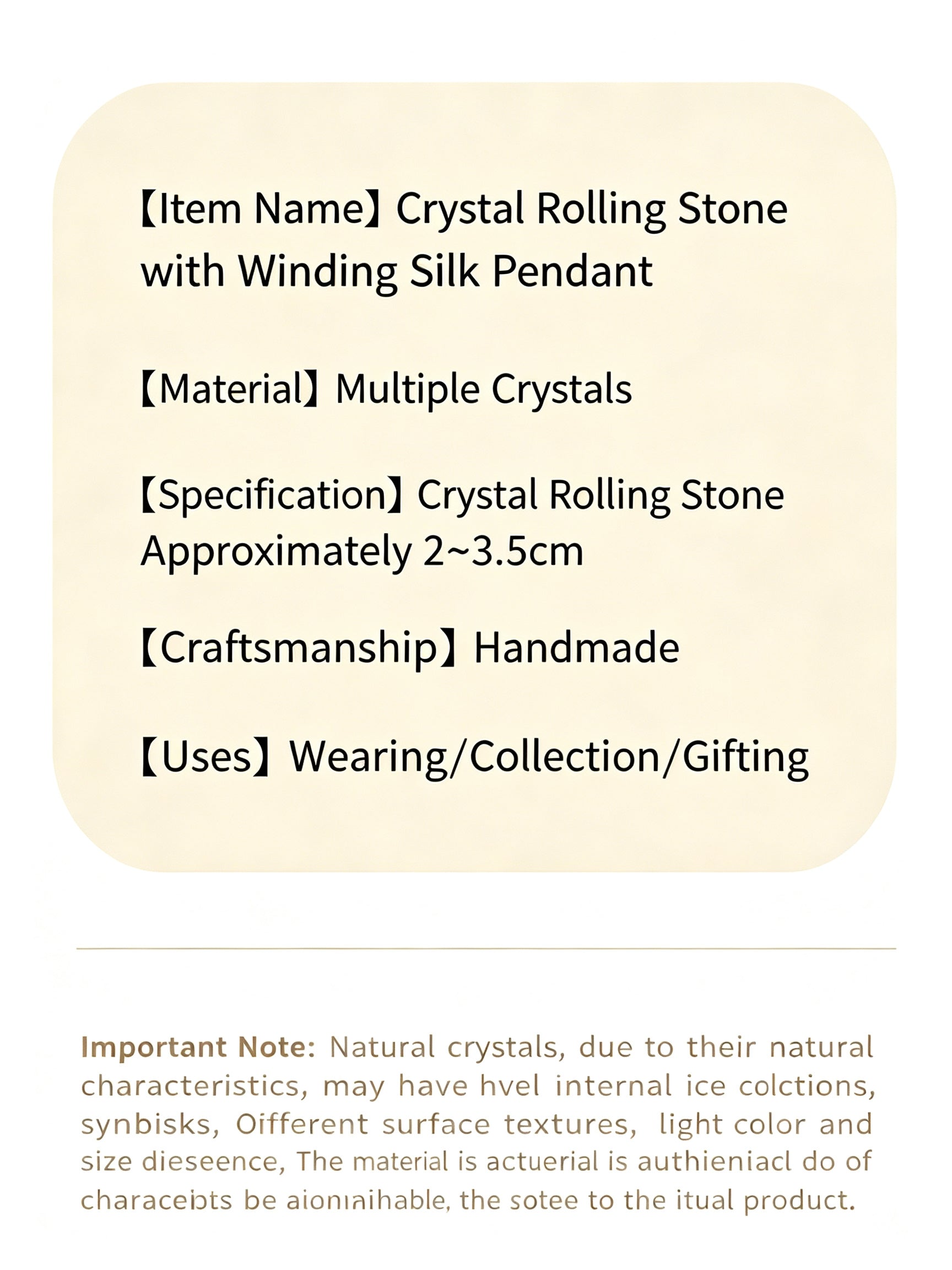 RYS Natural Rough Crystal Handmade Mesh Pouch Keychain Irregular Tumbled Stone Bag Charm