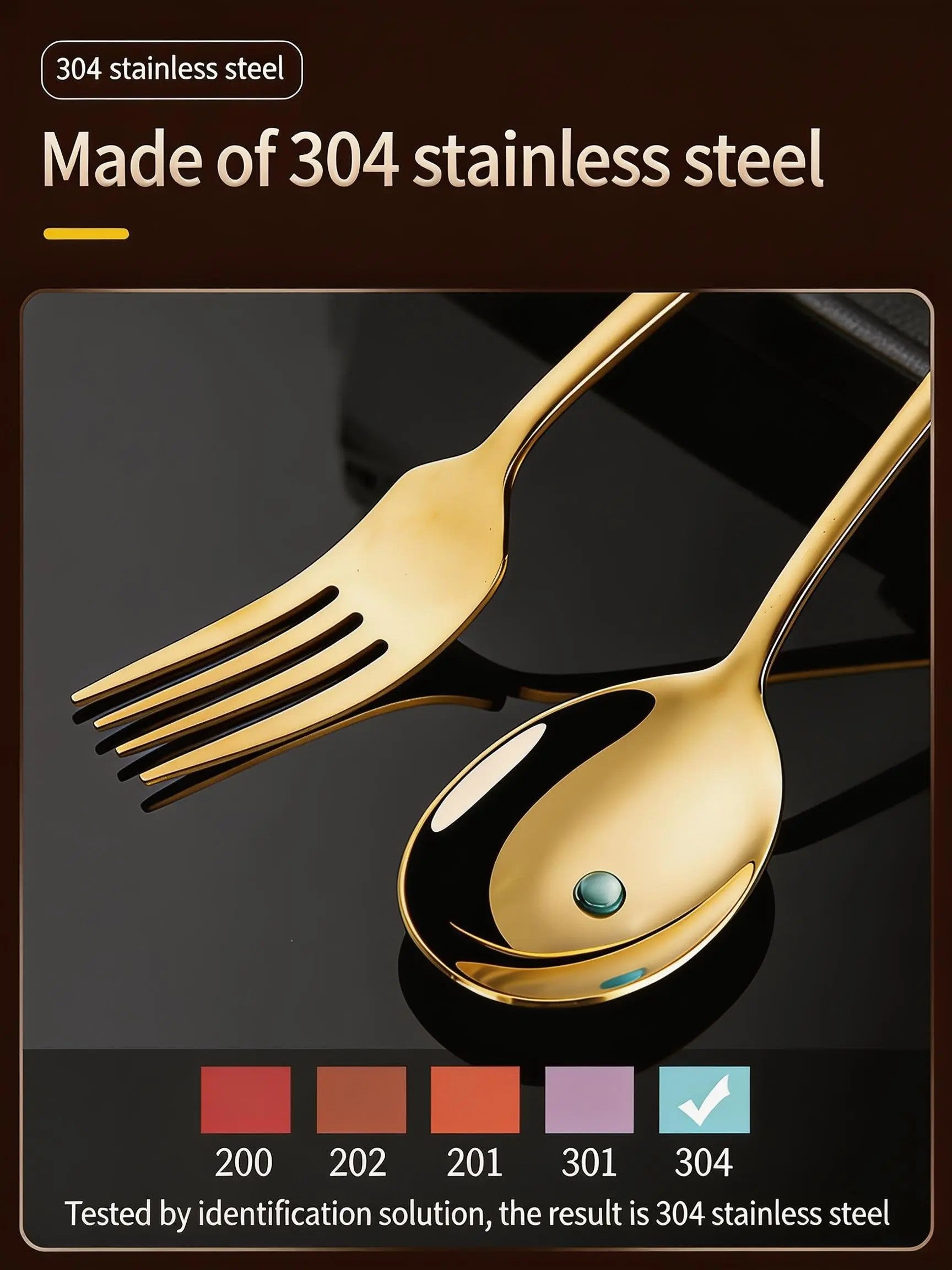 HGD 304 Stainless Steel Fruit Spoon & Fork Set | Swan Base Holder | Modern Minimalist Tableware Kit