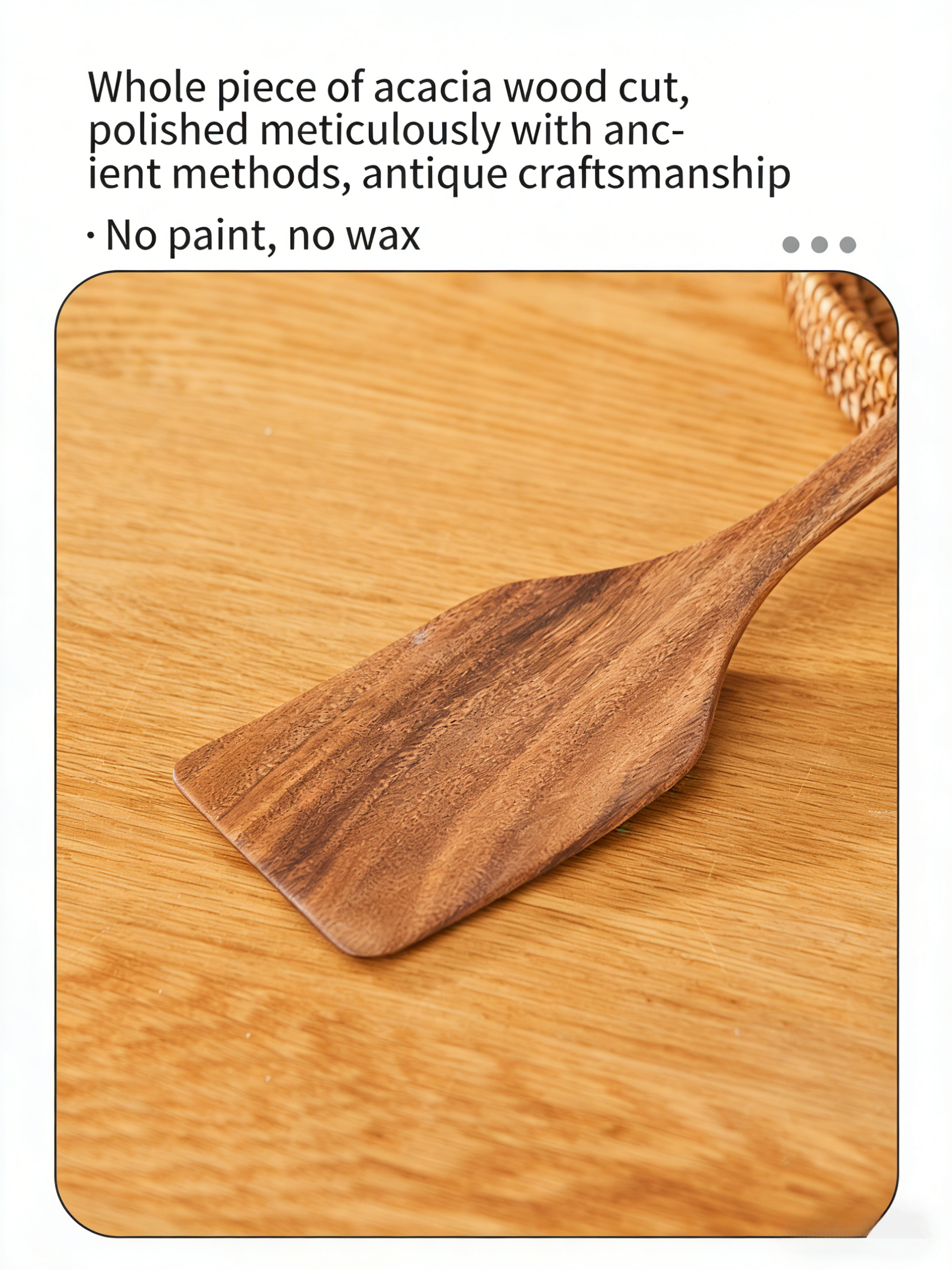 HGD Acacia Wood Kitchen Utensil Set | Non-Stick Wooden Spatula & Spoon for Cooking