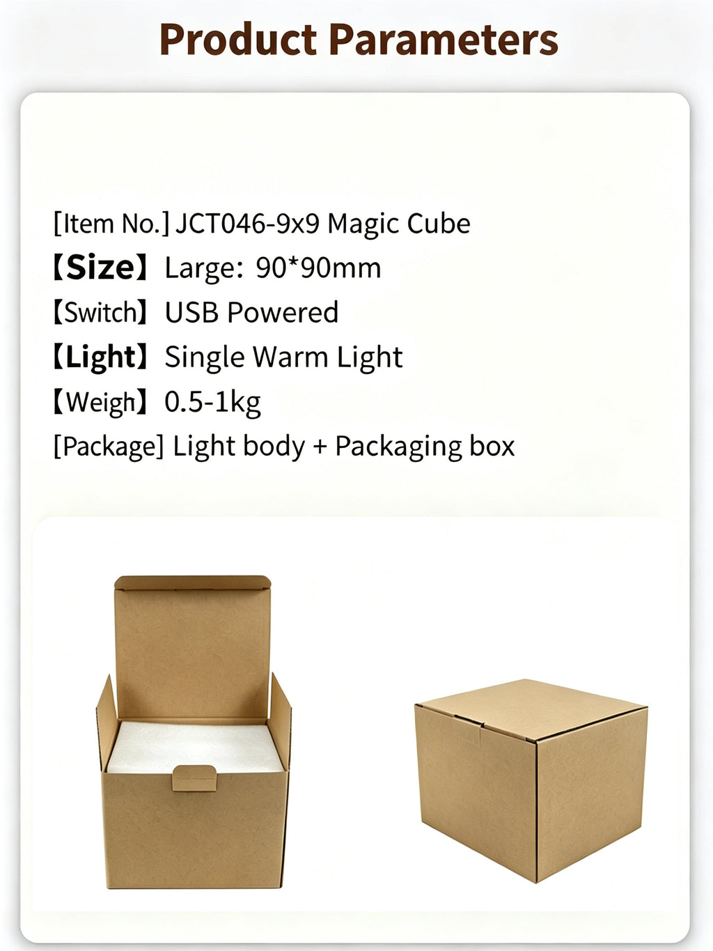 YCL Creative Zauberwürfel-Nachtlicht aus Buchenholz | USB-betriebene warme LED-Nachttisch-Ambienteleuchte, 4-Gitter & 9-Gitter 2 Stile