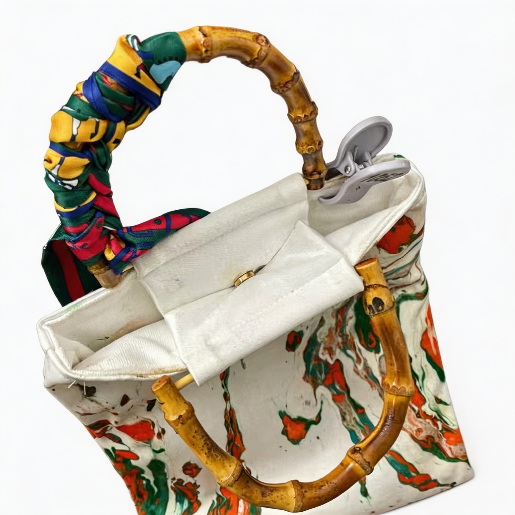 CMB Handcrafted Lacquer Canvas Tote Bag